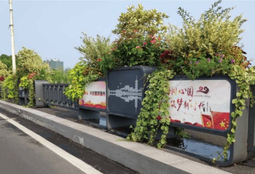 常青藤人行道隔离美化道路花箱